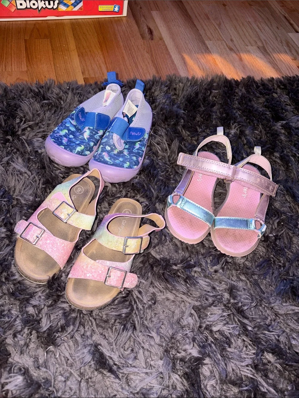 3 Pairs of Girls Summer Shoes - 9